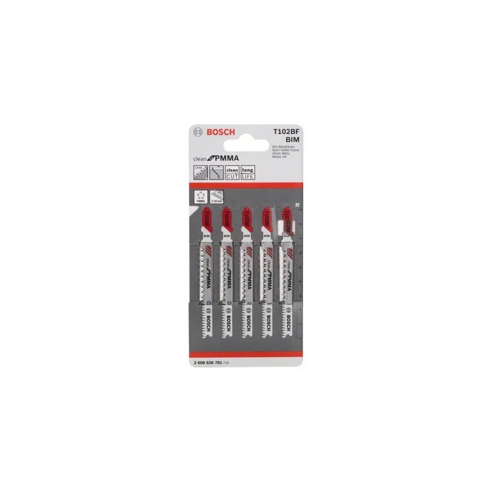 Bosch Expert T 102 BF lame seghetto 3 pz plexiglass