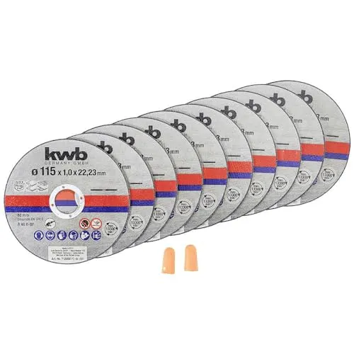 KWB 712021 disco da taglio 115 mm inox 1,0 mm