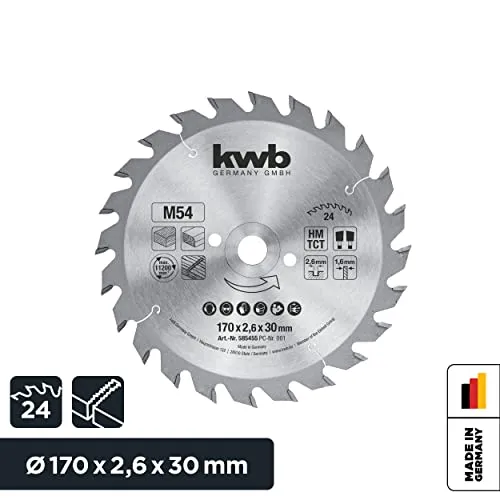 KWB 585455 lama circolare 170x30 mm 24 denti