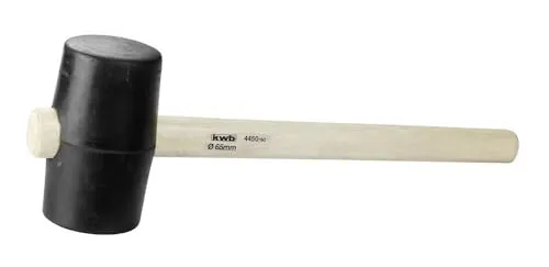 KWB 4450-95 mazzuola in gomma testa 74 mm nera