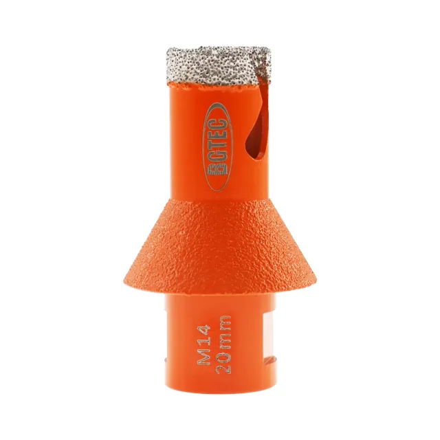 BGTEC punta diamantata smussatura 20 mm x M14 due in uno