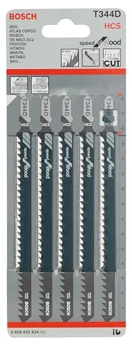 Bosch T 344 D lame seghetto alternativo 5 pezzi legno