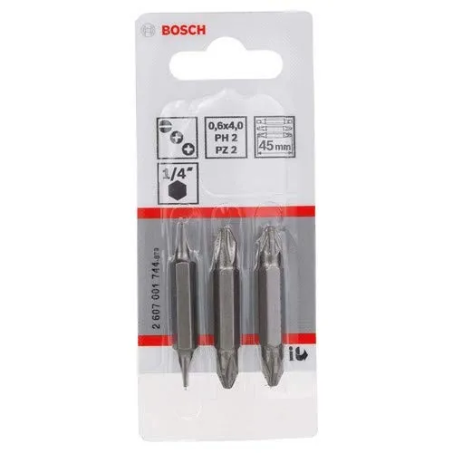 Bosch inserti avvitamento S0.6 PH2 PZ2 3 pezzi Pick Click