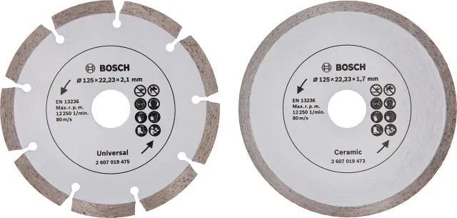 Bosch disco diamantato Ø 125 mm 2 pz piastrelle cemento