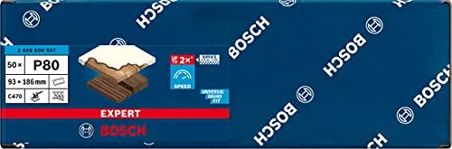 Bosch Expert C470 fogli abrasivi 93x186 grana 80 50 pezzi