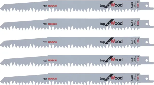 Bosch Expert S 1531 L Lame Sciabola Legno 240 mm 5 Pz