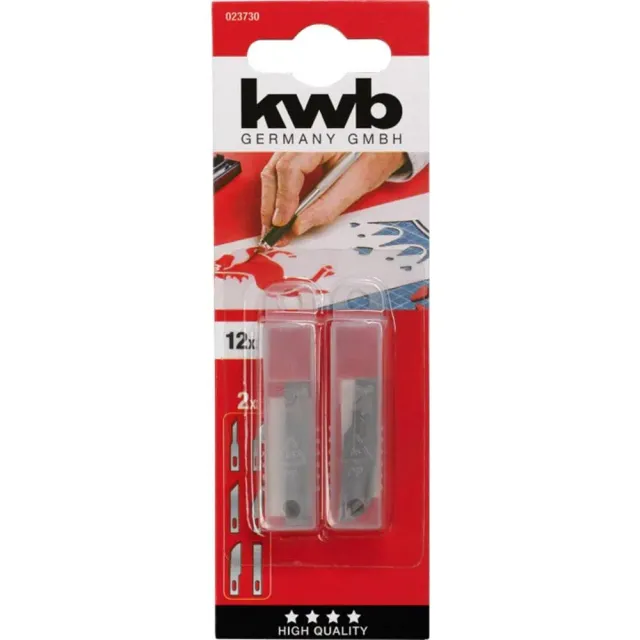 KWB 023730 Lame Ricambio Cutter 12 Pezzi Inox