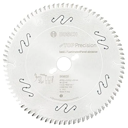 Bosch Expert Top Precision lama circolare 250x30 80T laminato