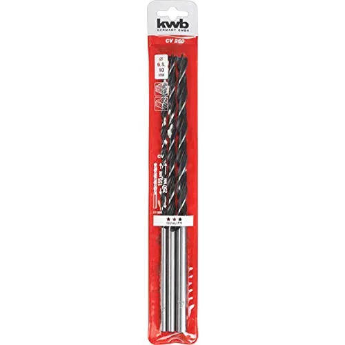 KWB 511890 punte legno 250 mm 6-8-10 mm 3 pezzi CV