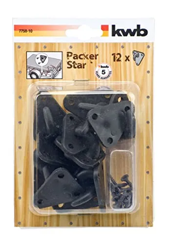 KWB 7758-10 ganci fissaggio neri 12 pezzi