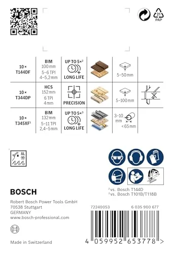 Bosch Expert Pro Wood Metal Rough Cut set lame 30 pezzi