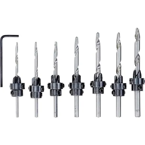 KWB 513190 Set 8 svasatori trapano legno 3-6 mm fermi