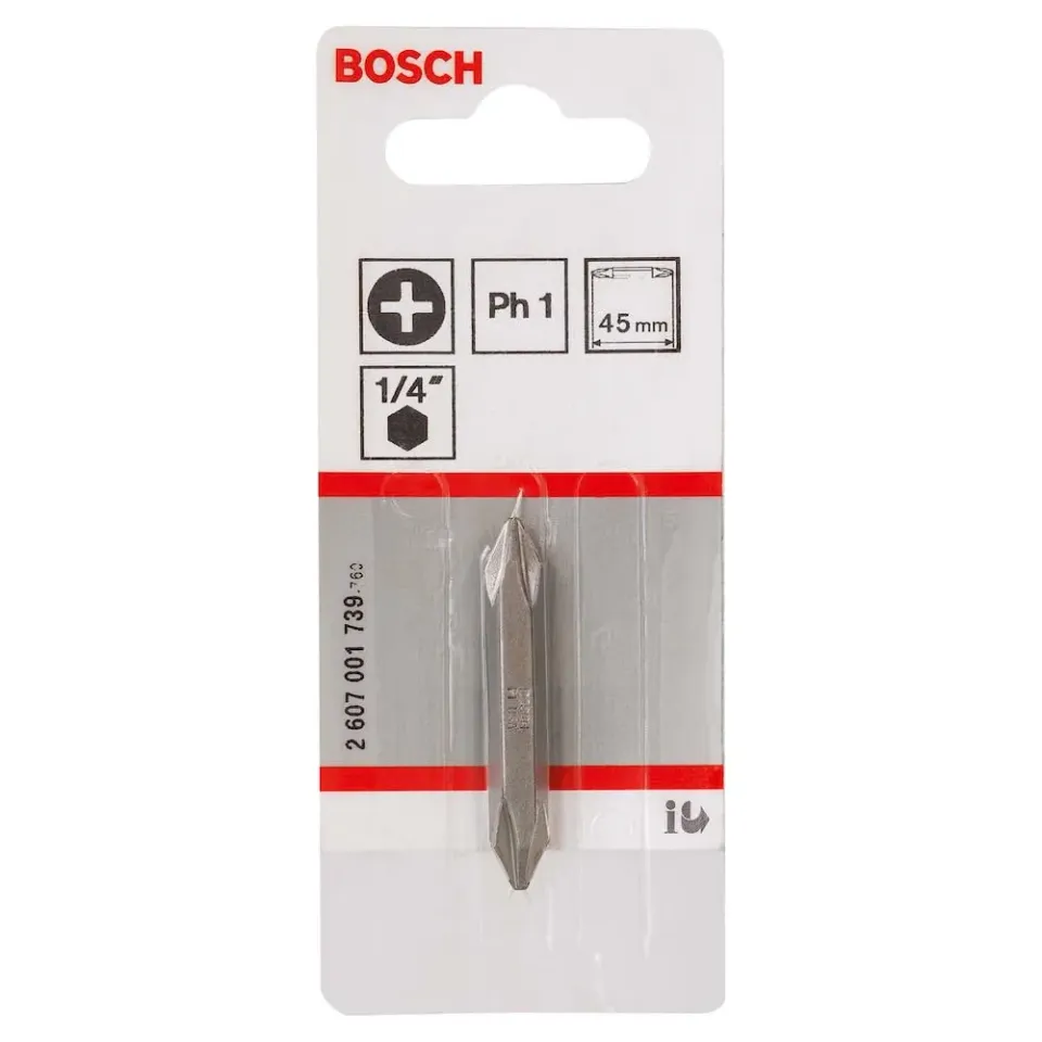 Bosch 2607001739 inserto PH1 45 mm doppia lama acciaio