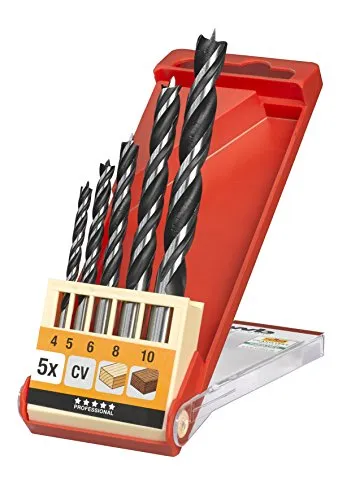 KWB set 5 punte elicoidali legno 4-10 mm CV