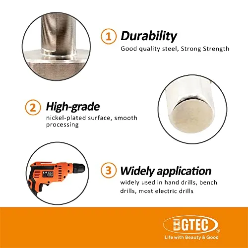 BGTEC adattatore M14 gambo triangolare 2 pezzi trapano