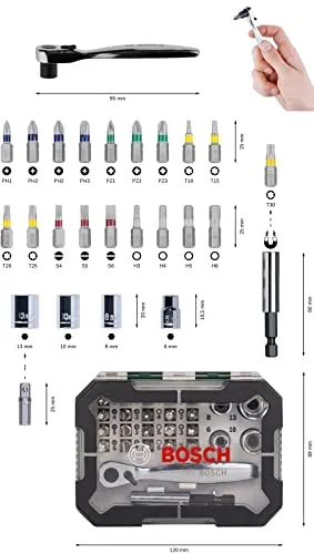 Bosch Expert set bit avvitamento 26 pz cricchetto