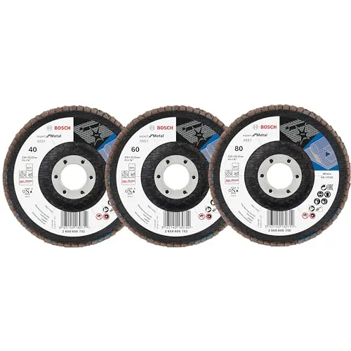 Bosch Expert X551 dischi lamellari dritti 115 mm 3 pz per metallo
