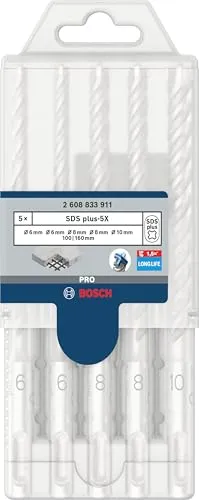 Bosch Expert PRO SDS plus-5X punte martello set 5 pezzi 6-10 mm