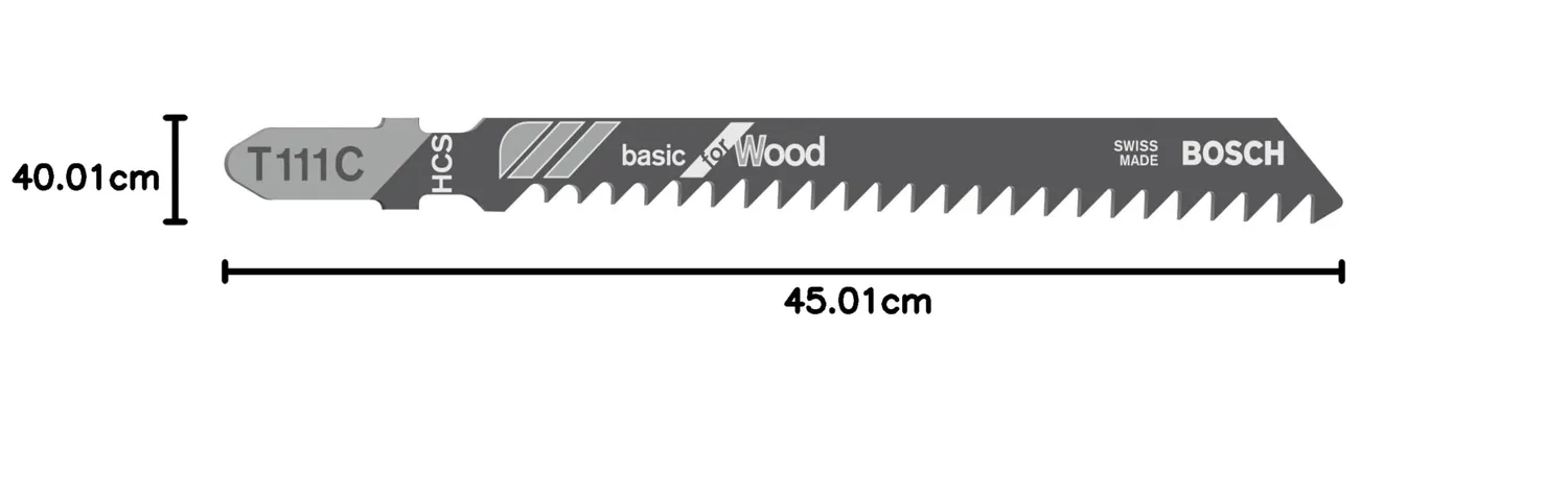 Bosch T 111 C Basic for Wood lame seghetto 3 pz per legno