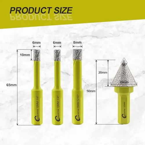SANLEETEK punte diamantate gres 5 pz 6-20 mm a secco