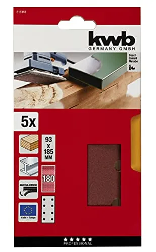 KWB 8183-18 carta vetrata 93x185 mm grana 180