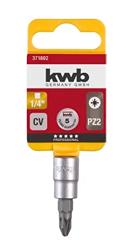 KWB 3718-02 bussola bit Pozidriv PZ2 attacco 1/4"