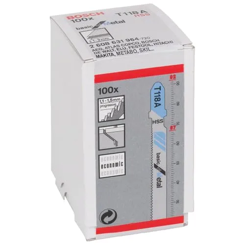 Bosch Expert T 118 A Lame Seghetto 5 Pezzi per Metallo