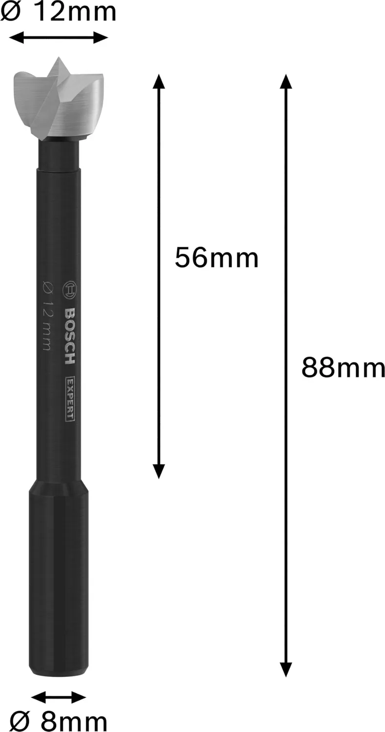 Bosch Expert Wood punta Forstner 12 mm legno duro tenero
