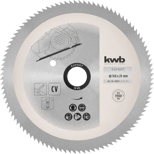 KWB lama circolare 160x20 mm 110 denti taglio fine