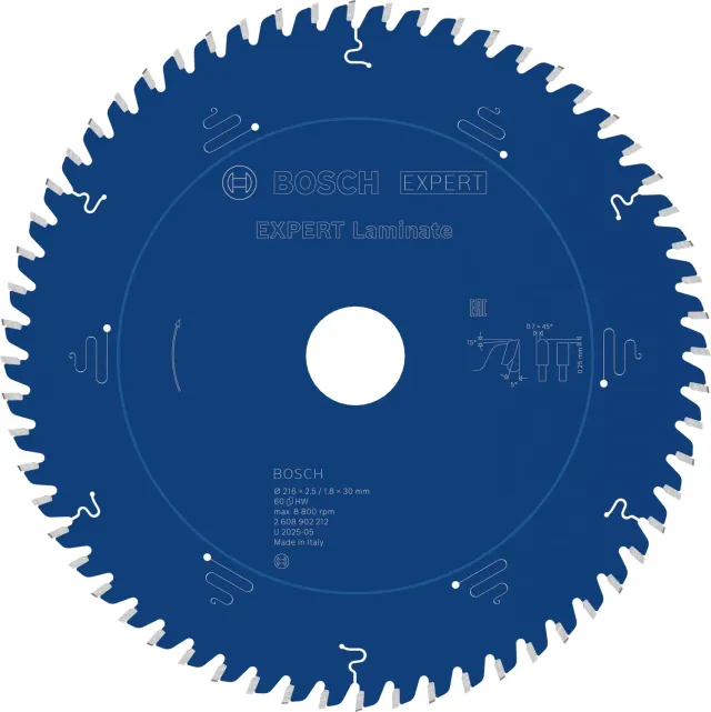 Bosch Expert Laminate lama 216x30 mm 60 denti per laminato