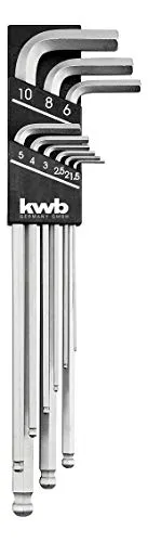 KWB 1476-00 chiavi esagonali 9 pz testa sferica
