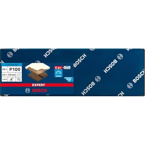 Bosch Expert C470 carta abrasiva 115x230 mm G100 50 pezzi