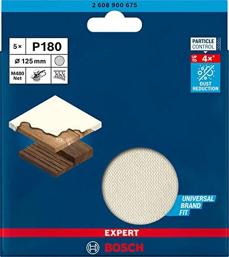 Bosch Expert M480 abrasivi rete 125mm G180 5 pezzi