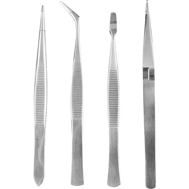 KWB 28890 set 4 pinzette precisione acciaio