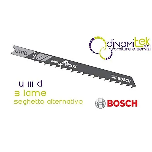 Bosch Expert U 111 D lame seghetto legno 3 pezzi