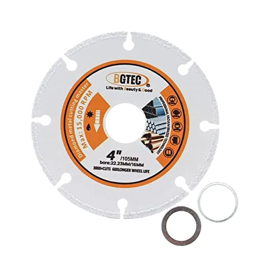 BGTEC Disco diamantato metalli 105 mm foro 22,23 mm