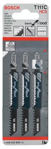 Bosch T 111 C Basic for Wood lame seghetto 3 pz per legno