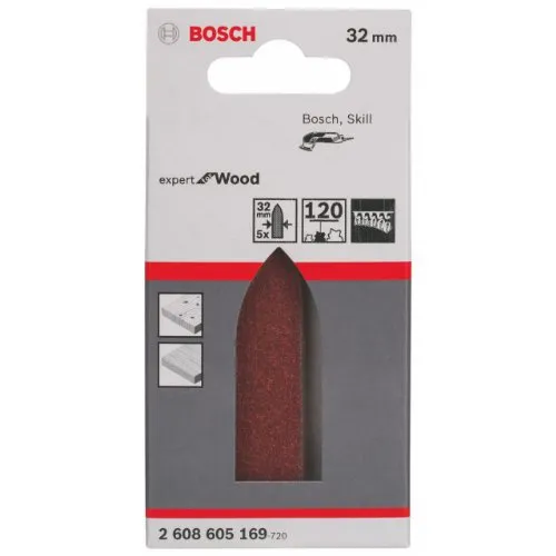 Bosch Expert 2608605169 fogli delta P120 5 pz legno