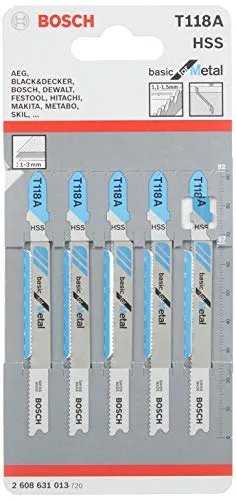 Bosch Expert T 118 AF lame seghetto 5 pz metallo
