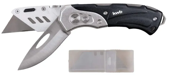 KWB 016921 Coltello Universale Pieghevole Doppia Lama