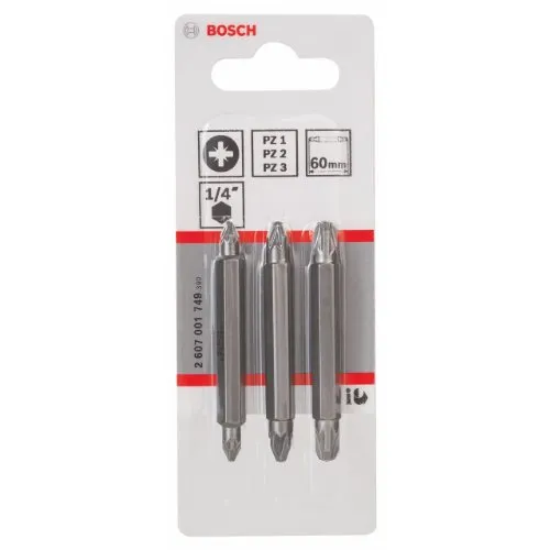 Bosch 2607001749 set bit doppie 3 pz avvitatura