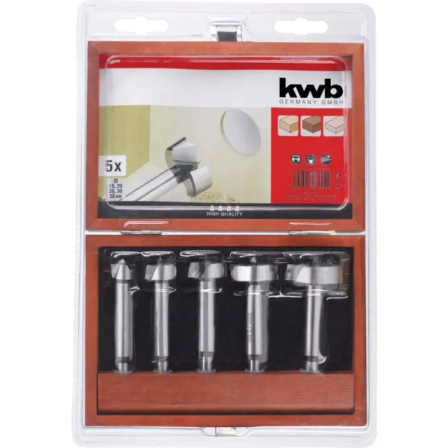 KWB 706000 set 5 mecchie Forstner legno 15-35 mm